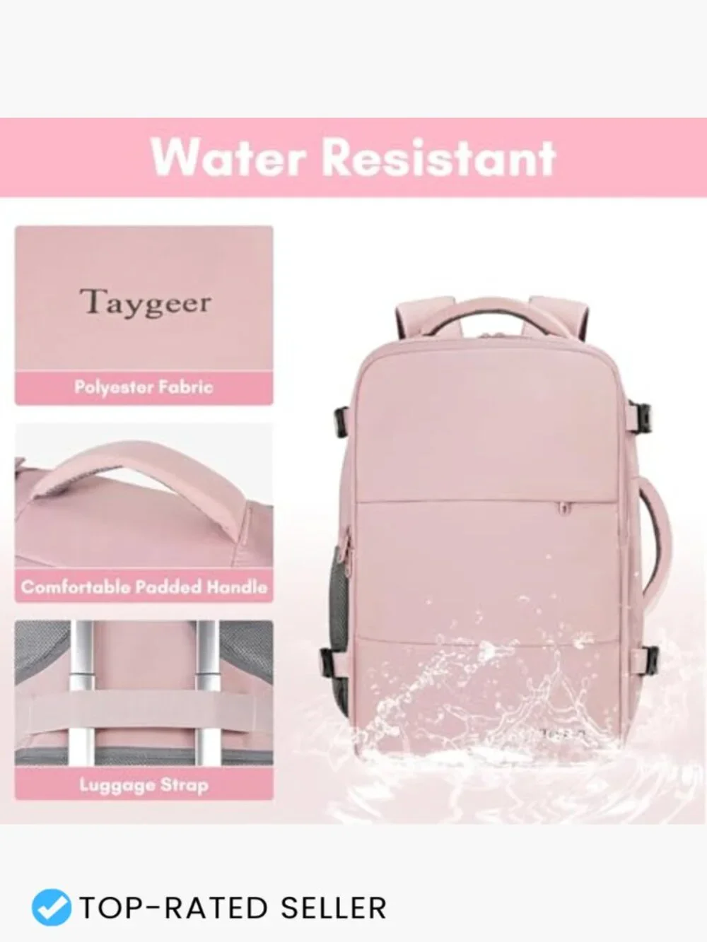 Large Travel Backpack 40L TSA Friendly Carry On Business Laptop Bag Daypack